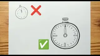 How to draw A STOPWATCH Easy