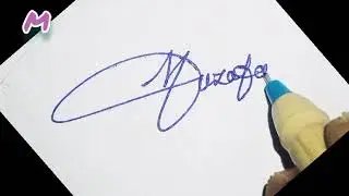 Requestade signeture Letter  M  ||  how to make beautiful attrective signeture👍😀✌
