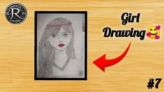 &ldquo;Beautiful Girl Pencil Sketch with Flower Crown&rdquo; 🌸✏️
