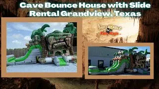 Cave Bounce House with Slide Rental Grandview Texas