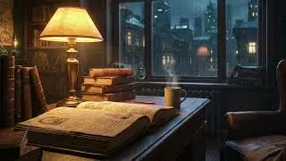 MIDNIGHT LIBRARY 📚🌧️ | Atmospheric Deep House Study Session Focus & Rain Ambience 432Hz