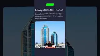 Infosys gets GST notice #stockmarket #infosys #gst #gstnotice #clickmasterinsights #financetips