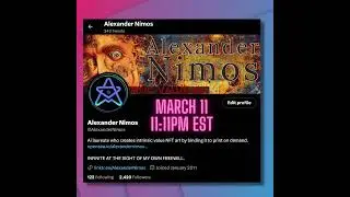 Alexander Nimos's EPIC NFT Art Drop: The World's First Print On Demand RevShare!