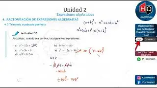 Unidad 02 | Factorizacion de Expresiones Algebraicas | Introduccion a la Matematica | FCE
