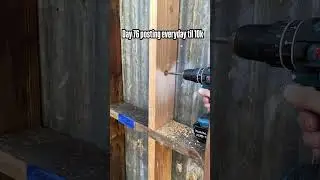 Drilling a hole&hellip;. In slow motion 👍🏼 #diy #fyp #carpenter #framing #woodworking #construction #pov