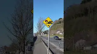 Road 🛣️ Sign ☢️- on right train track