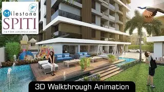3D Walkthrough Video Milestone Spiti-3BHK, Surat