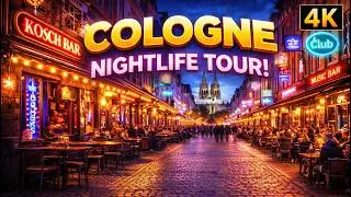 This Is Cologne After Dark! 🌙 | Nightlife Walk in 4K