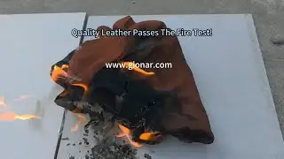 Does genuine leather burn? Real leather burning test! Quality leather passes the fire test!