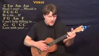 Can't Help Falling in Love (Elvis) Bariuke Cover Lesson in C with Chords/Lyrics