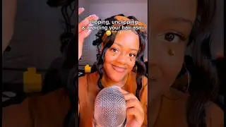 clipping, unclipping & braiding your hair asmr 🤤🤎#asmr #shorts