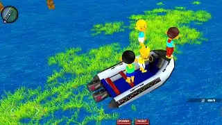 Upin dan ipin Rumah kebajiran , Mail Ehsan senang naik Pesawat Perahu karet 🤣 Dunia Oyya