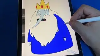 DIBUJANDO A ICE KING EN TABLETA DIGITAL (HORA DE AVENTURA) | DRAWING ICE KING FROM ADVENTURE TIME