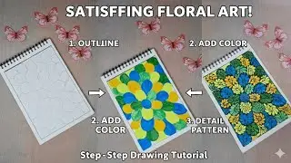 How to Draw Easy Floral Zentangle Art | Step-by-Step Drawing Tutorial✨