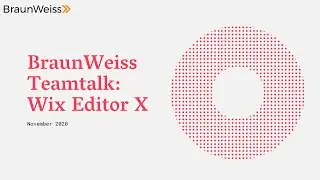 BW Teamtalks - Editor X: Grid, Layout & Animation