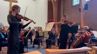 Bach Concerto for 2 Violins Katie Styles and Charlotte Yorke with Wycombe Festival Orchestra 130724