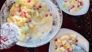 درست نمودن سلاد میوه یی و قصه های شیرین با لیمه جان 