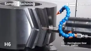 H6 | Herringbone Gear | Horizontal Milling Machine | Machining Center | Machine Working