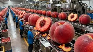 Inside a Modern Peach Processing Plant: How Millions of Peaches Become Canned Peaches (Full Process)