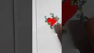 ARTs & CRAFTs #trendingshorts #drawing #arts #glasspainting #red heart#drawing #artist