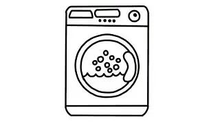 How to Draw Washing Machine Easy for Beginners