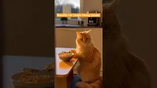 Cat Caught Eating Cereal at Breakfast 😂 #Shorts #Cat #FunnyCat #ViralAnimals #ytshorts