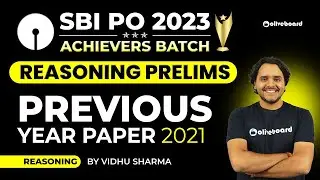 SBI PO Pre Reasoning Previous Year Question Paper 2021 | 🏆Achievers Batch | SBI PO Classes 2023