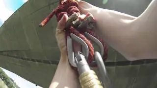 Pendulum jump from Lafranconi bridge Bratislava
