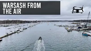 Drone Over River Hamble: Aerial View of Warsash Harbour and Maritime College