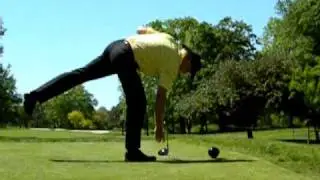 Greg Norman tee shot Driver Sr. PGA Championship Canterbury