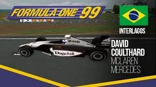F1 99 ps1 gameplay: Interlagos - David Coulthard (Expert)