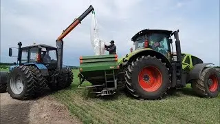 Fendt 724 + AMAZONE ZA-M 3000 сборка ввод в эксплуатацию