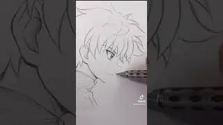 The SCARIEST part of a drawing - killua anime art #shorts