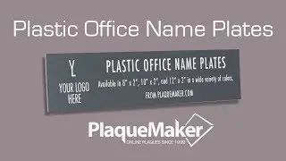Plastic Office Name Plates  - PlaqueMaker.com