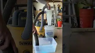 Testing out the Oneida Air Systems Dust Deputy 2.5 with a tub of water!
