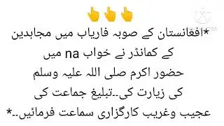 *افغانستان کے صوبہ فاریاب میں مجاہدین کے کمانڈر نے خواب میں حضور اکرم صلی اللہ علیہ وسلم کی زیارت