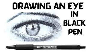 Drawing an Eye in Black Pen