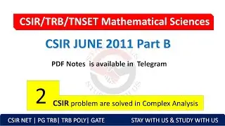 CSIR JUNE 2011 | Part B | Complex | TNSET | TRB