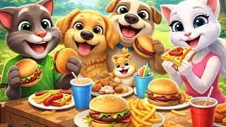 talking  tom Angela friend's birthday party
