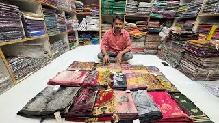 Chickpet Wholesale Tussar Silk | Maheshwari Silk | Cotton Silk | Kalamkari Print Saree | Courier Avl