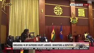 President Akufo-Addo swears in Supreme Court judges, Ministers and Deputies