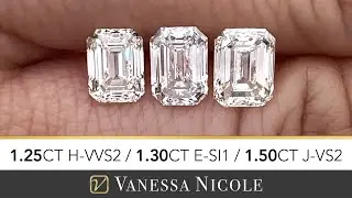 EMERALD CUT DIAMOND - Emerald Shape Diamond Color Grade & Diamond Size Comparison for Wadood