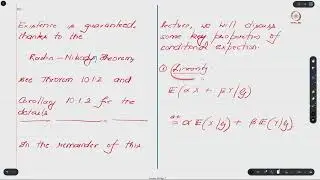 Lec 10 Properties of Conditional Expectation.