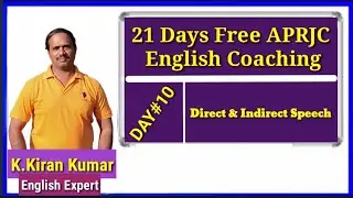 APRJC, General English Grammar, Day-10, Direct&Indirect Speech..