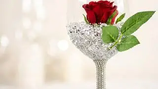 DIY GLAM SPARKLE GLITTER WINE GLASS | GLAM DIY | HOW TO GLAM UP A WINE GLASS FOR HOME DECOR & EVENTS