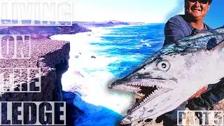Catching SPANISH MACKEREL from 100 ft HIGH CLIFF. Land based game fishing. ep15