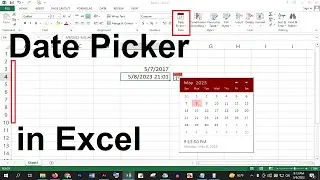 Date picker Drop down Calendar in Excel