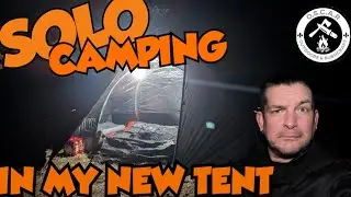 SOLO Winter Camping in Budget Friendly Lightweight Tent | Testing some new gear
