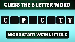 Guess the 8-Letter Word - Starts with C | Quiz World Sunita