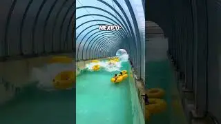 Lazy rivers in USA vs Mexico! #shorts
